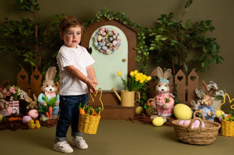 Sesión de Pascua. Fotografía infantil. Santander. Cantabria.